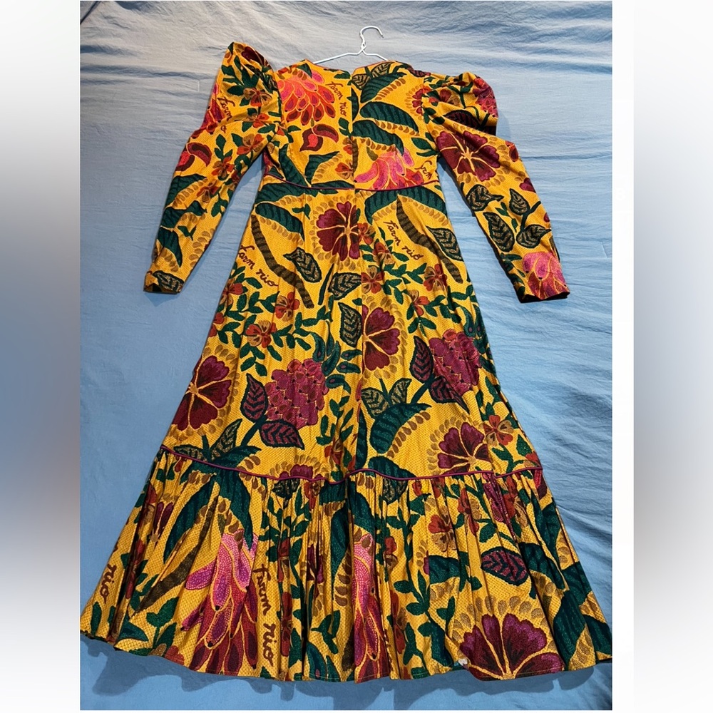 FARM Rio Vibrant Floral Puff Sleeve Dress - Picture 5 of 5